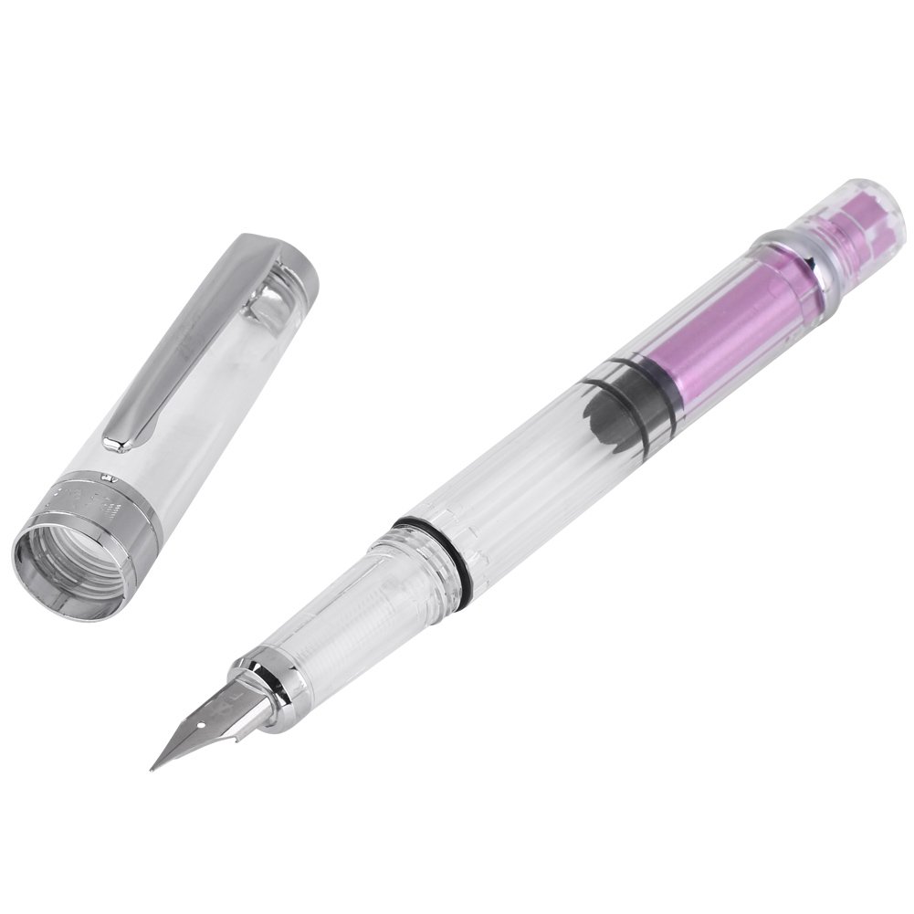 Amazon | 透明な万年筆 4ピース 透明軸 0.5mm Fポイント 文房具 日常